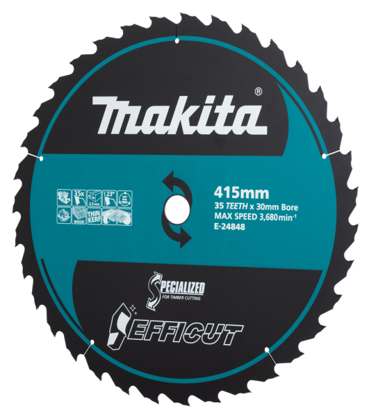 Makita E-24848 Zaagblad - 415 X 30 X 35T - Hout - Detailed view of the product