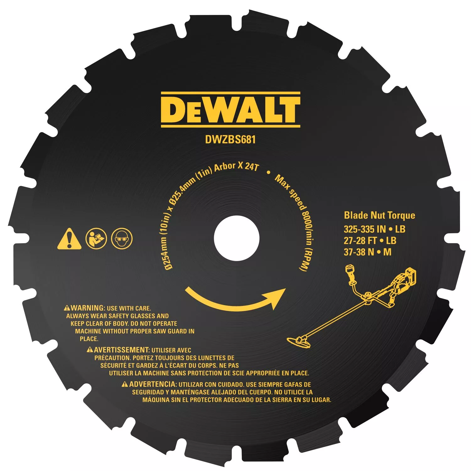 DeWALT DT20696 Zaagblad Voor Commercial Boszaag - 25cm - 24T