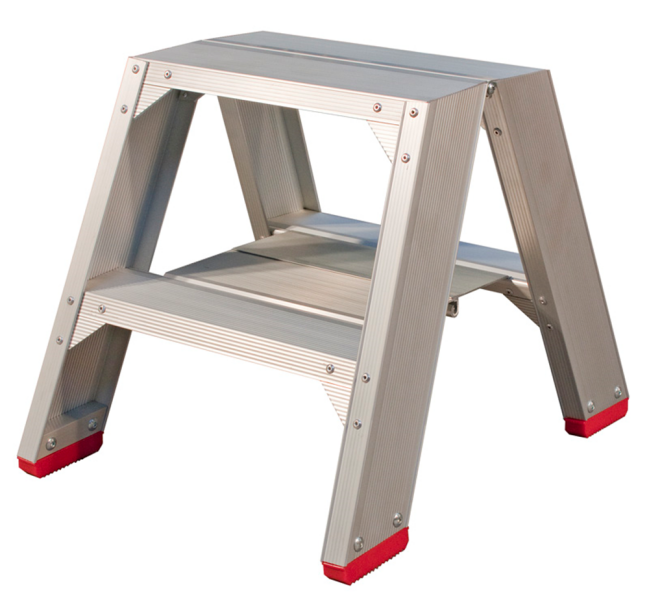 Little Jumbo 4741000202 SuperPRO Dubbele Trap - Aluminium - 2 X 2 Treden - Max. Werkhooogte 2.45 M.