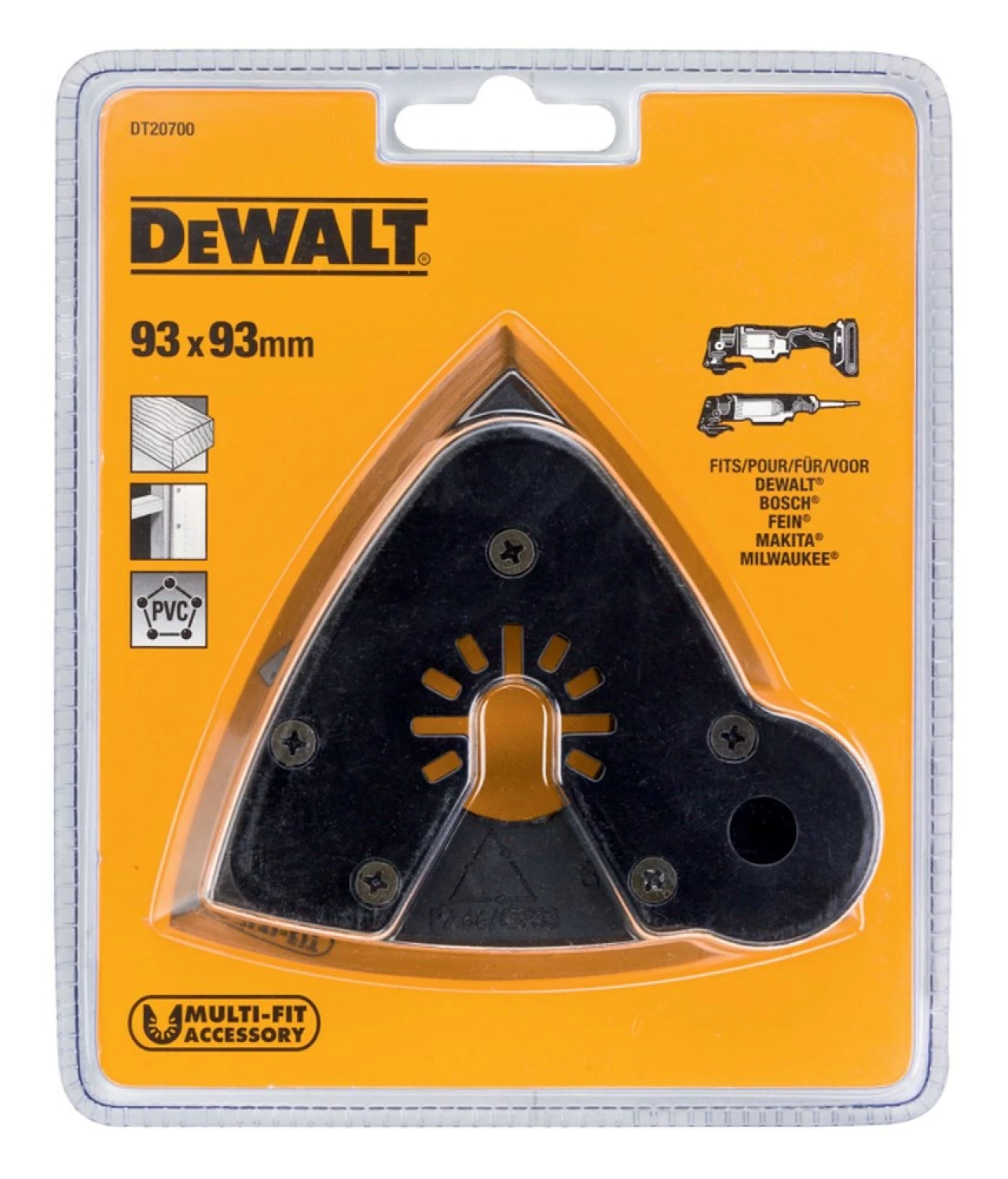 DeWALT DT20700 Universeel Multitool Schuurplateau - 93x93x93mm