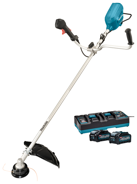 Makita UR012GM202 XGT 2x40V Li-Ion Max Accu Bosmaaier Set (2x 4,0Ah) - U-greep - Koolborstelloos