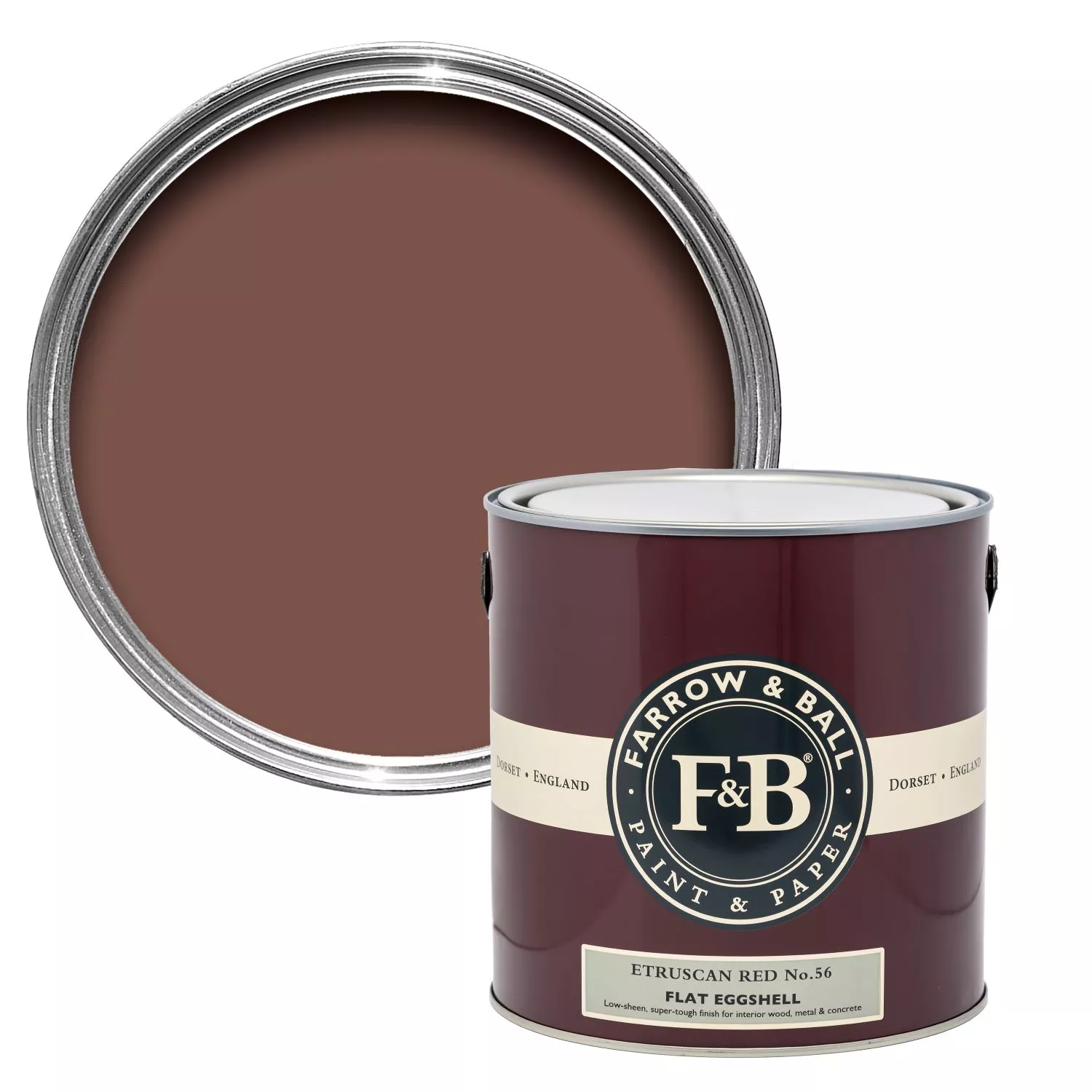 Farrow&Ball Flat Eggshell Etruscan Red No.56 - 2,5L