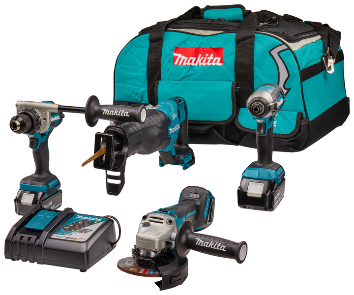 Makita DLX4157TX1 LXT 18V Li-Ion Accu Combiset (2x 5,0 Ah Accu) In Tas