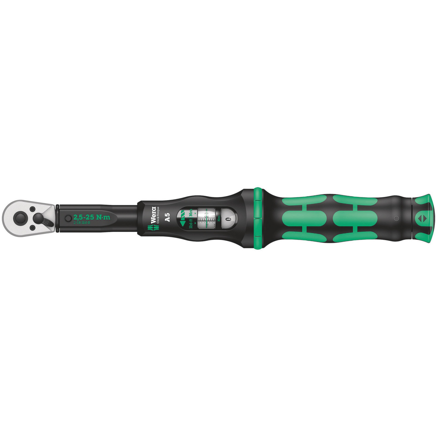 Wera 05075604001 Click-Torque A 5 Draaimomentsleutel Met Omschakelratel - 2,5-25Nm - 1/4"