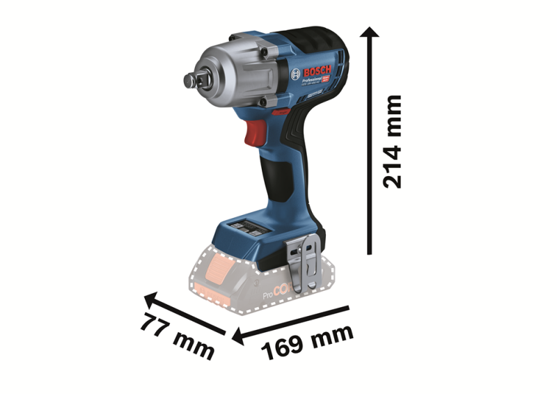 Bosch GDS 18V-450 HC 18V Li-ion Accu Slagmoeraanzetter Body - 450 Nm - Detailed view of the product