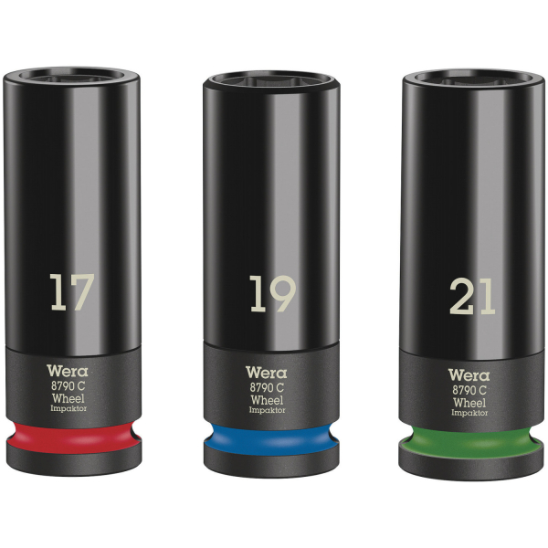 Wera 5004595001 3-delige Wheel Impaktor Dopsleutelset 1 - 85mm - 1/2''