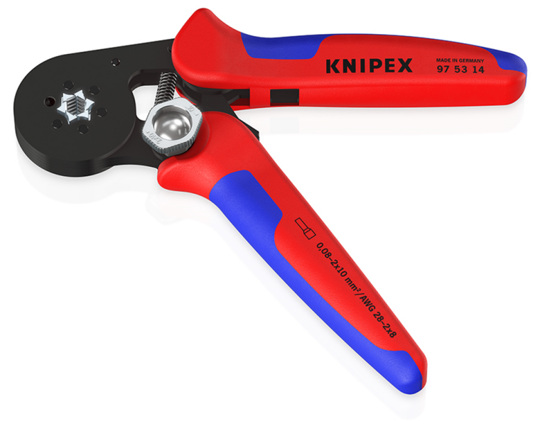 Knipex 975314 Zelfinstellende Krimptang Voor Adereindhulzen Met Zij-invoering - 180mm - Detailed view of the product