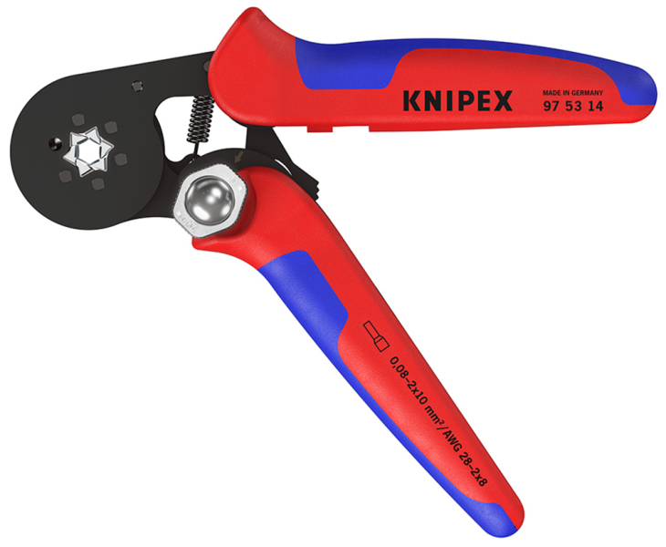 Knipex 975314 Zelfinstellende Krimptang Voor Adereindhulzen Met Zij-invoering - 180mm - Detailed view of the product