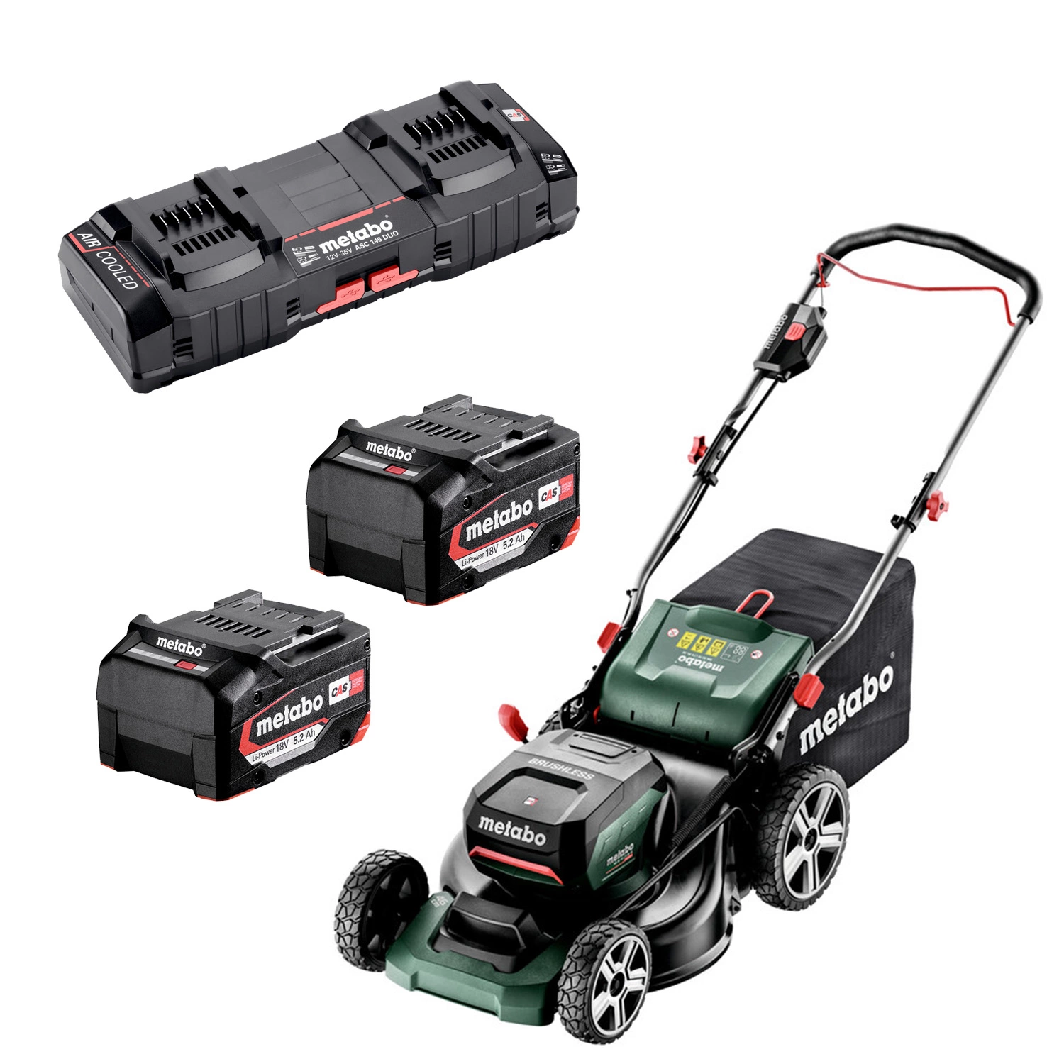 Metabo RM 36-18 LTX BL 46 18V Li-Ion Accu Grasmaaier Set (2x 5,2Ah) - Koolborstelloos - 46cm