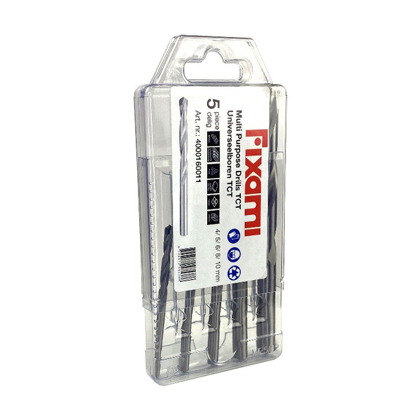 Fit-to-Fix 4000160011 5-delige Uni Universeelborenset - TCT - Kunststof - 4-5-6-8-10mm - Detailed view of the product