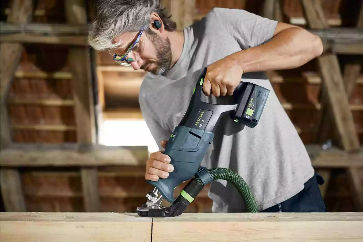 Festool RSC 18 EB-Basic 18V Li-Ion Accu Reciprozaag Body In Systainer - 230mm thumbnail 4