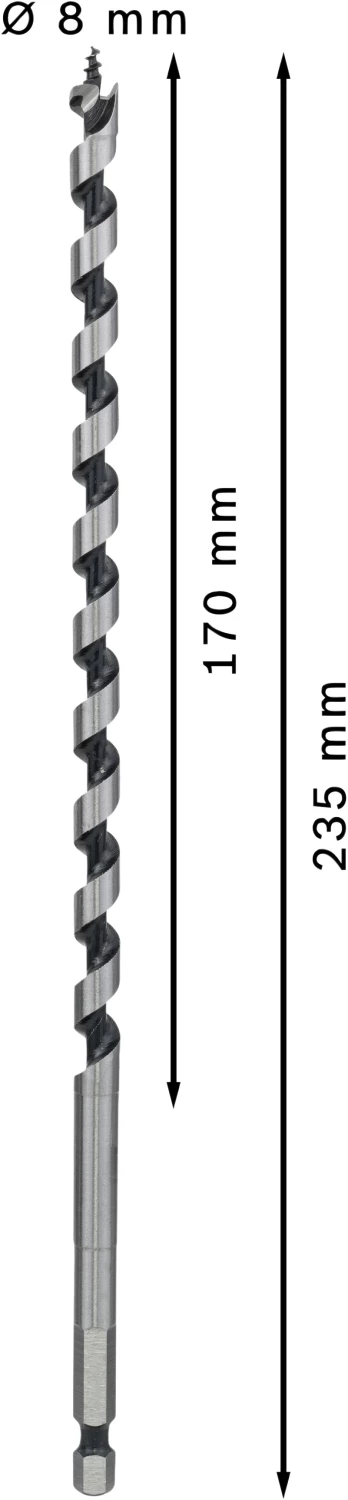 Bosch 2608597623 Slangenboor - Zeskantopname - 8 X 160 X 235mm thumbnail 4
