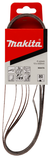 Makita P-43343 Schuurband Red - K80 - 13 X 533mm (5st) - Detailed view of the product