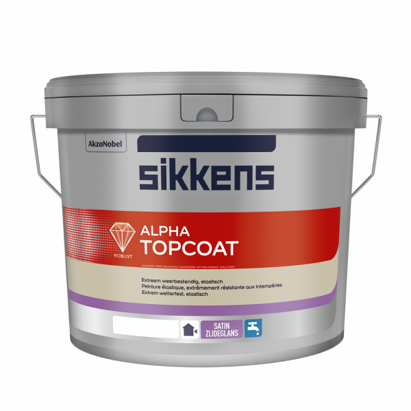 Sikkens Alpha Topcoat 10 Liter Op Kleur Gemengd