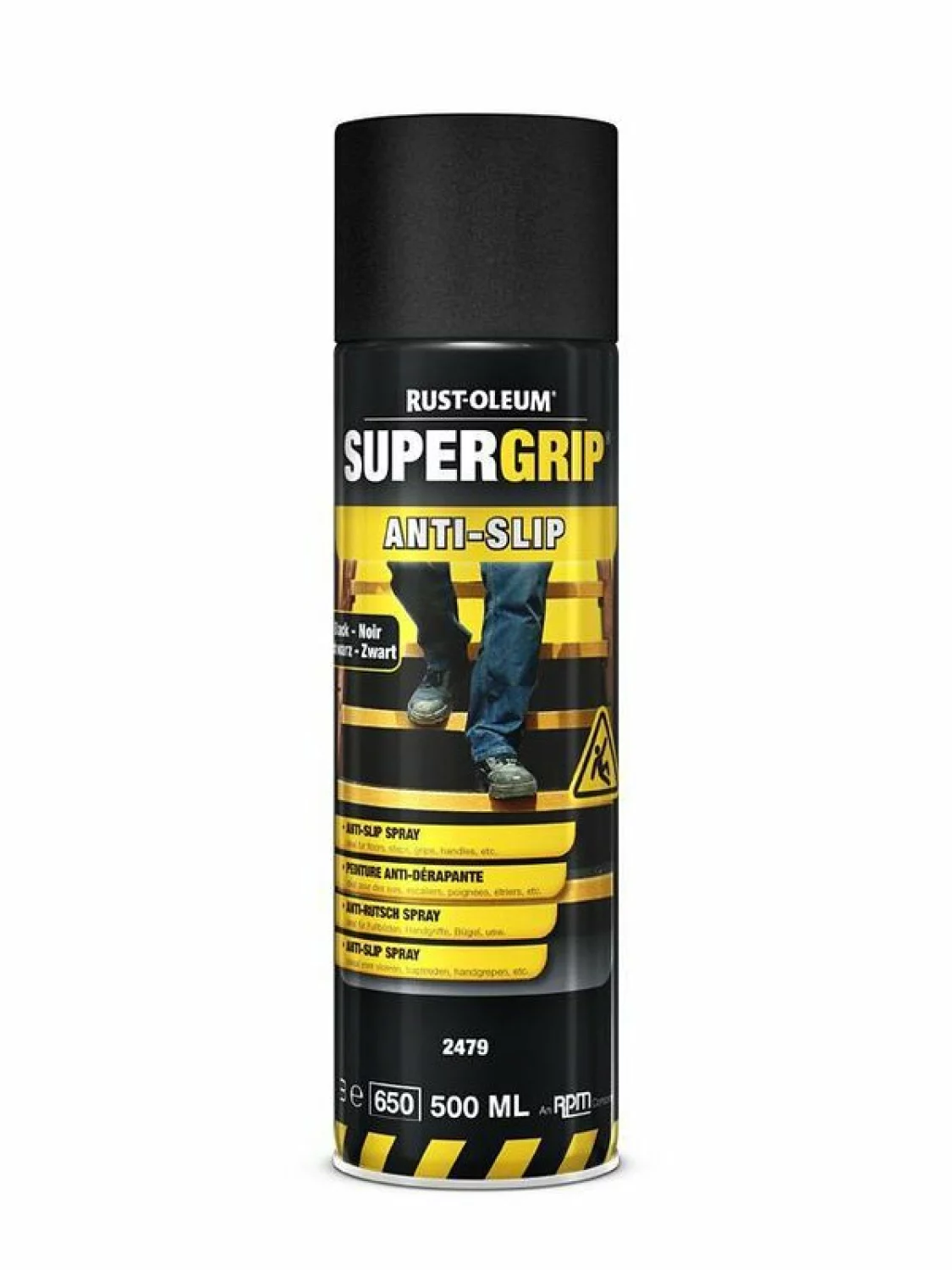Rust-Oleum Hard Hat Supergrip Antislip Spray - Zwart - 0,5L
