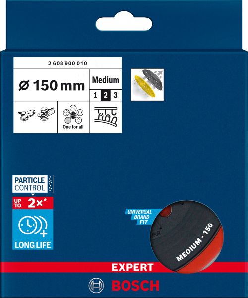 Bosch 2608900010 EXPERT Schuurplateau - Medium - 150mm - Detailed view of the product