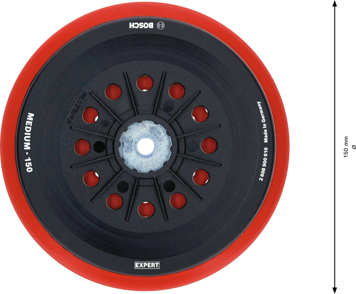 Bosch 2608900010 EXPERT Schuurplateau - Medium - 150mm - Detailed view of the product