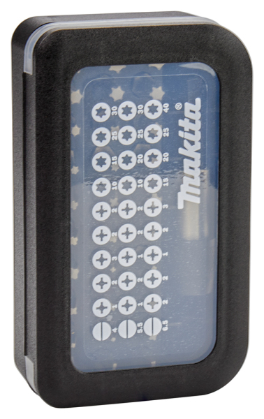 Makita D-30667 31 Delige Bitset In Cassette Met Riemclip - Detailed view of the product
