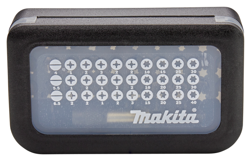 Makita D-30667 31 Delige Bitset In Cassette Met Riemclip - Detailed view of the product