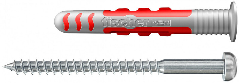 Fischer 557727 DuoSeal Plug Met RVS A2 Bolkopschroef - 6.0 X 38mm - Bolkop - Voldraad - Verzinkt (50st)