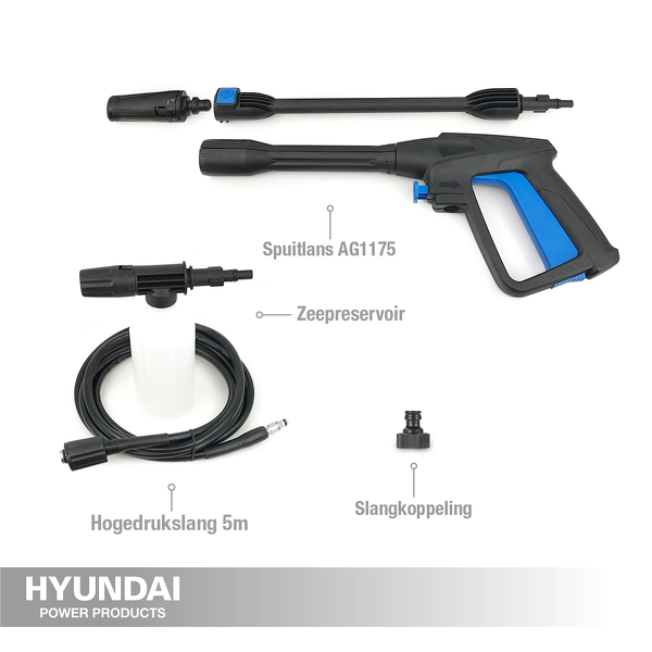 Hyundai 57504 Hogedrukreiniger - 135 Bar - 1600W - Detailed view of the product