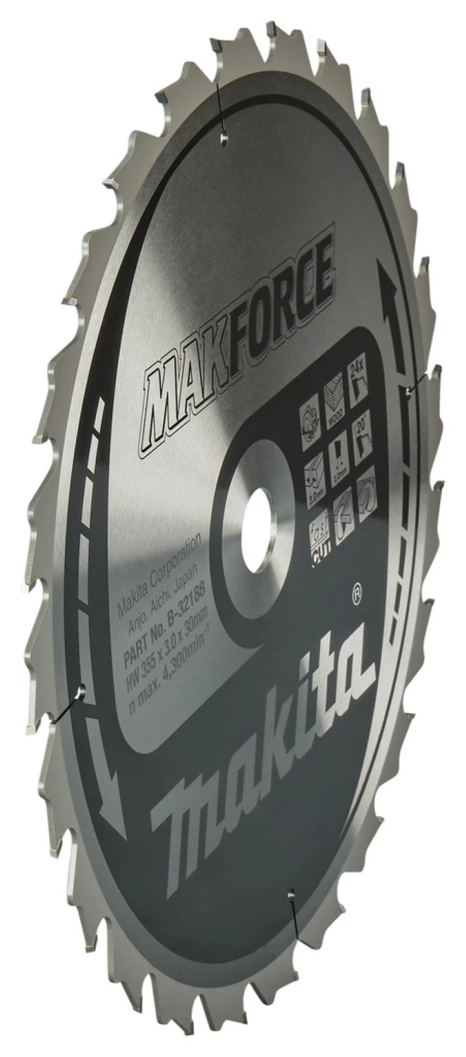 Makita B-32188 Makforce Cirkelzaagblad– 355 X 30 X 24T - Hout thumbnail 2