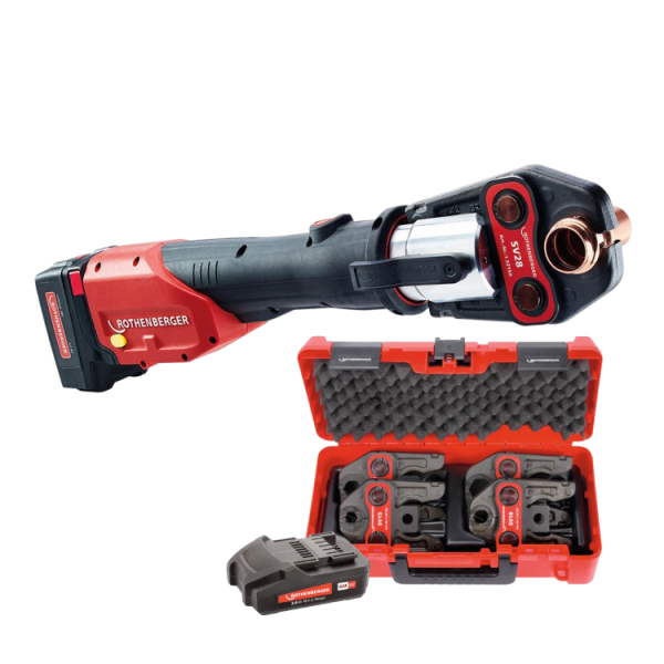 Rothenberger Romax 4000 18V Li-ion Accuperstang Set (1x 4.0Ah Accu) Incl. SV16-20-25 Persbekken In Koffer - Default image for the product