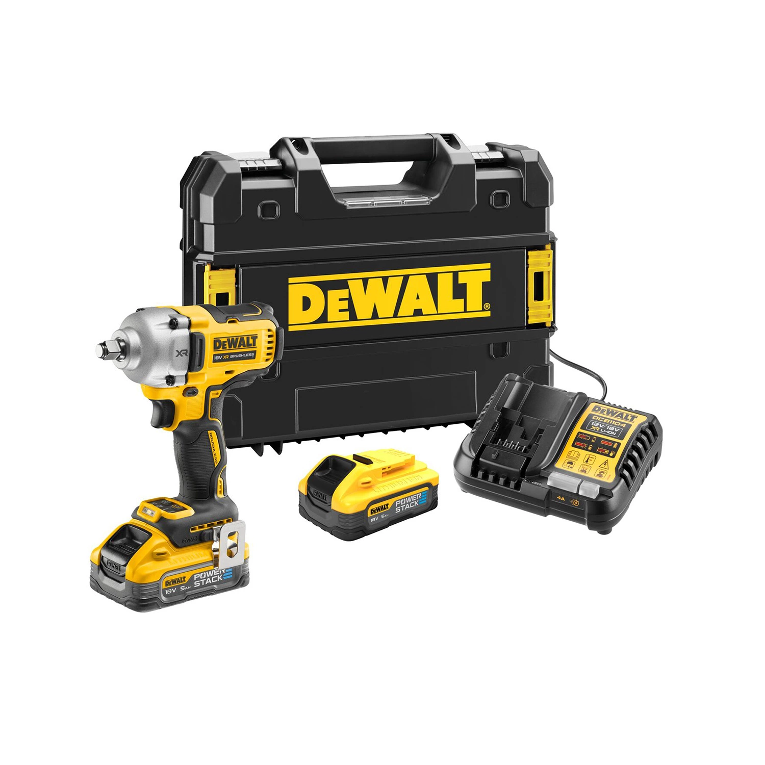 DeWALT DCF891H2T 18V Li-ion Accu Slagmoersleutel Set (2x 5.0Ah Accu) In TSTAK - 1152Nm - 1/2''