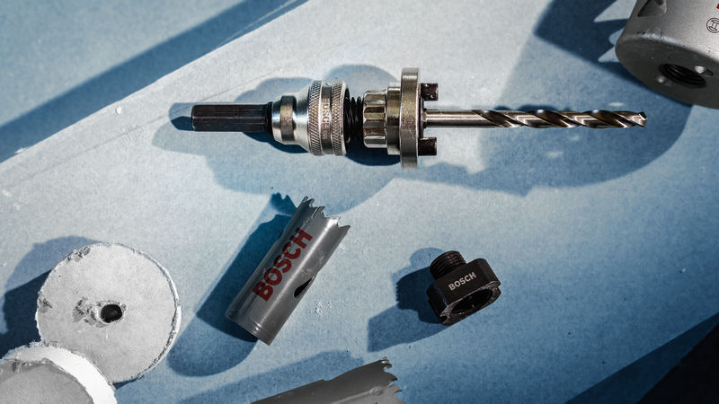 Bosch 2608901549 PRO 15-delige Multi Material Q-Lock Adapterset Voor Gatzagen - Detailed view of the product