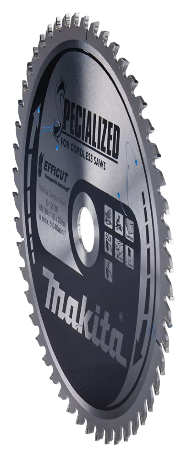 Makita E-12186 Efficut Cirkelzaagblad WPC - 190x20x1,85mm 50T thumbnail 3