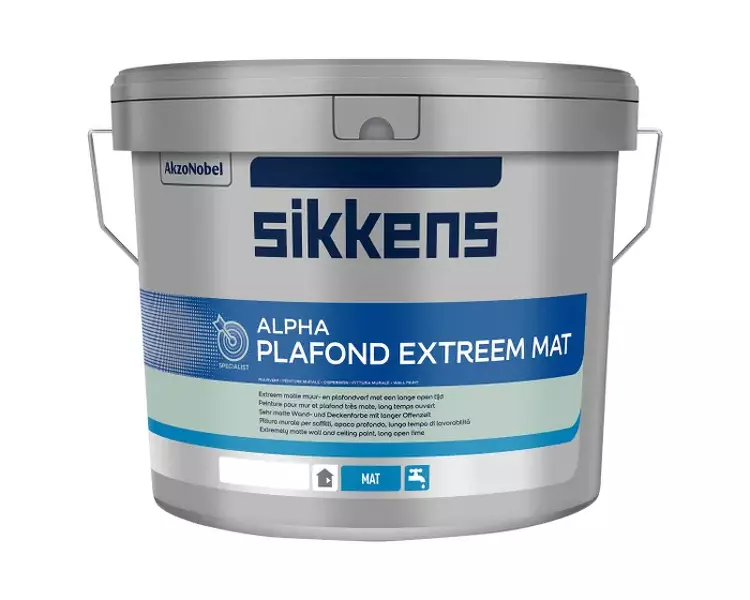 Sikkens Alpha Plafond Extreem Mat - Op Kleur Gemengd - 5 L - Detailed view of the product