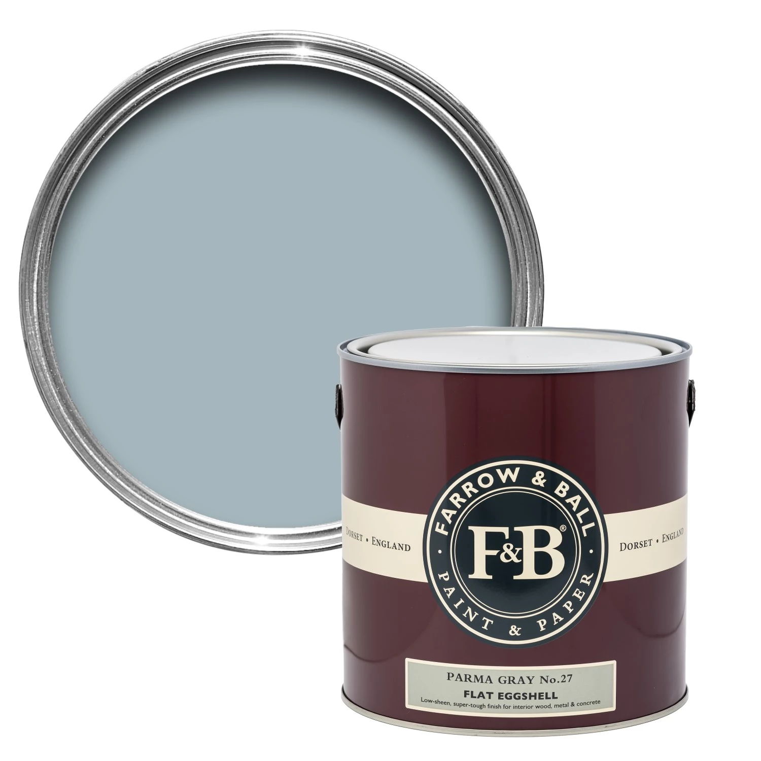 Farrow&Ball Flat Eggshell Parma Gray No.27 - 750ml
