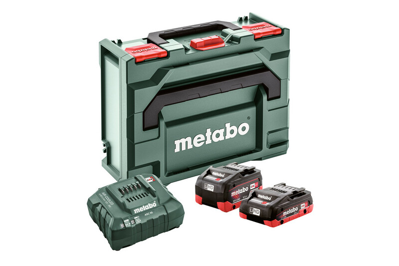 Metabo 685136000 18V LiHD Accu Starterset (1x 4.0Ah + 1x 5.5Ah Accu) + Lader In MetaBox