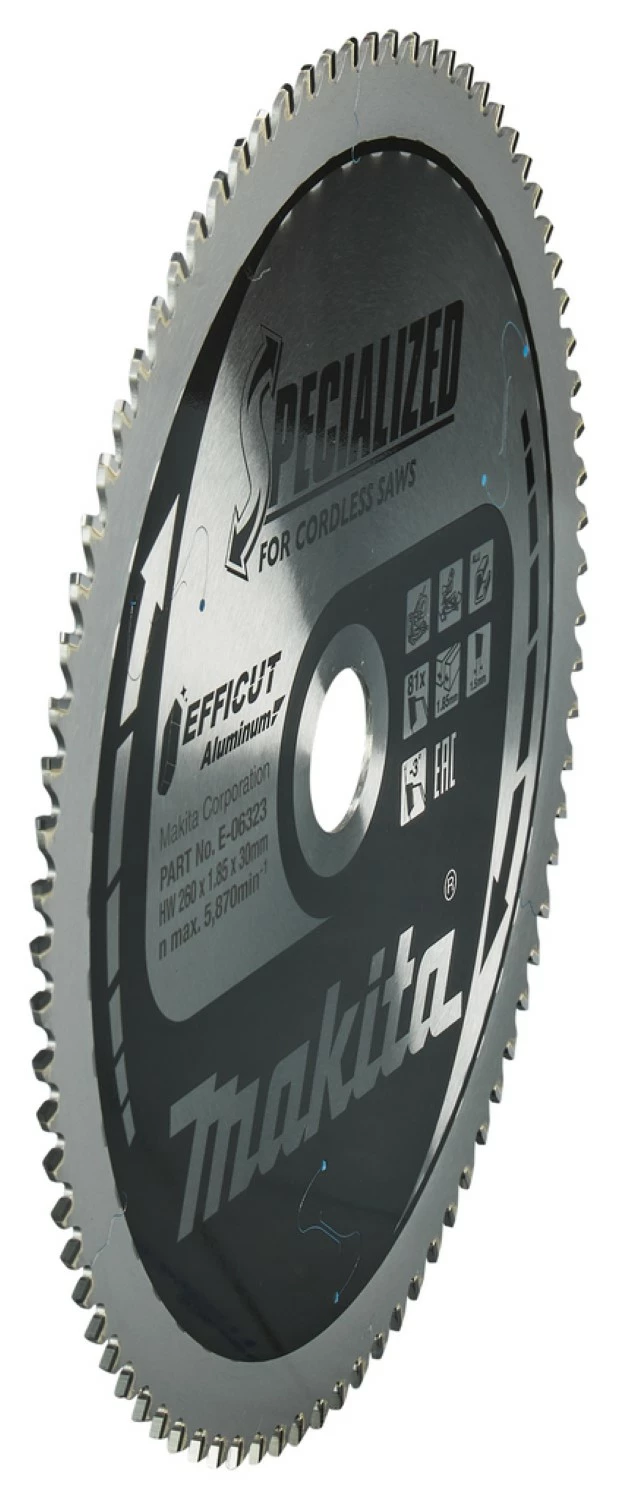 Makita E-06323 Efficut Afkortzaagblad - 260 X 30 X 81T - Aluminium thumbnail 2