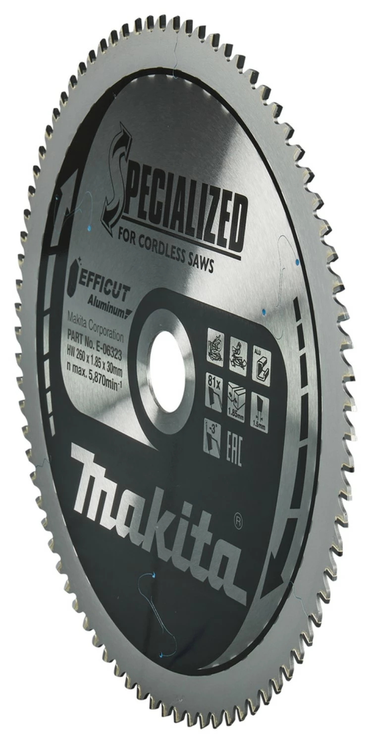 Makita E-06323 Efficut Afkortzaagblad - 260 X 30 X 81T - Aluminium thumbnail 3