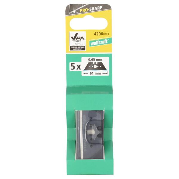 Wolfcraft 4206000 Reserve Trapeziummessen PRO SHARP - 61 X 0.65mm (5st) - Detailed view of the product
