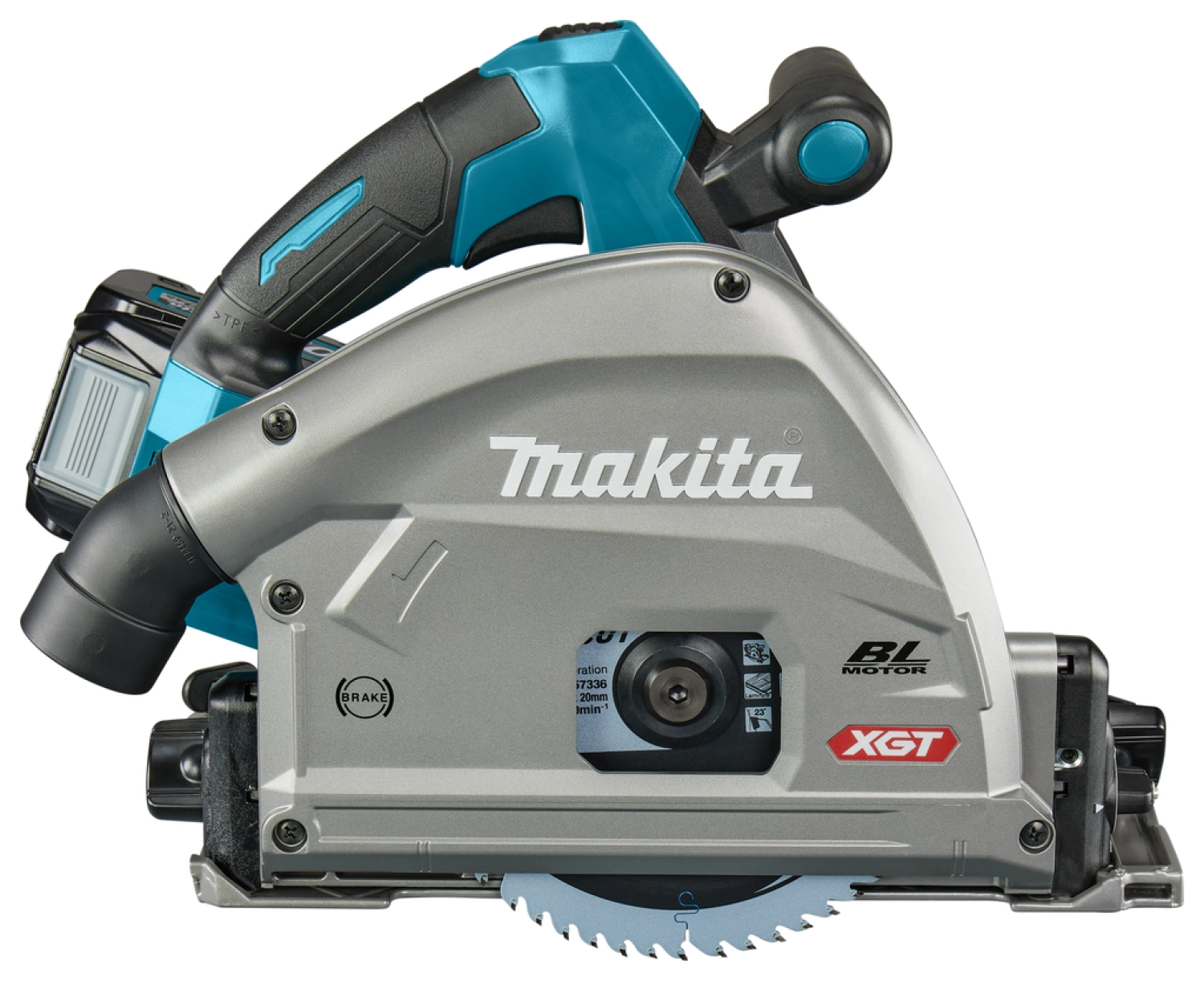 Makita SP001GM103 XGT40V Max Li-Ion Accu Invalcirkelzaag (4,0Ah Accu En Lader) In Mbox Met AWS Zender + 2 Geleiderails In Tas - 165mm thumbnail 3