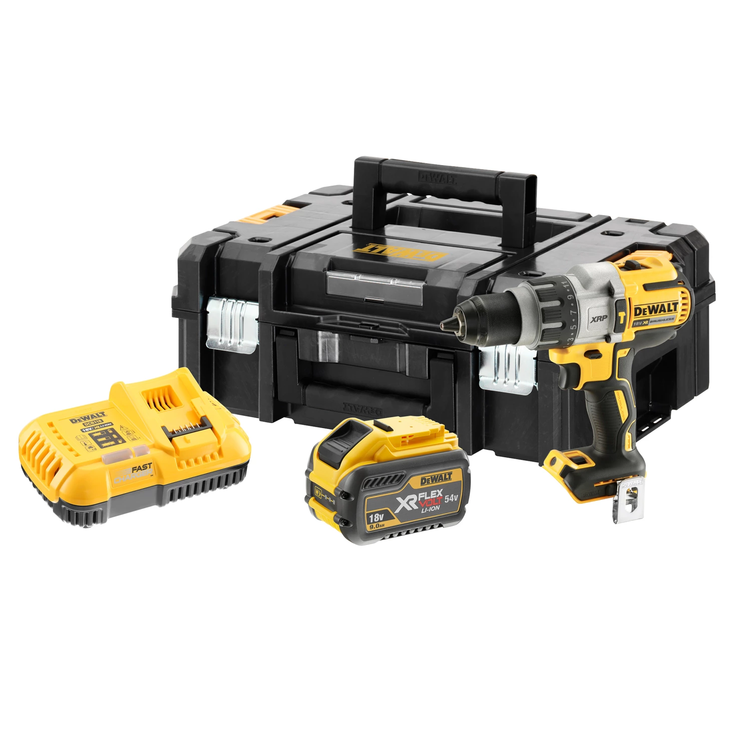 DeWALT DCD996X1 18V Li-Ion Accu Boor-/schroefmachine Set (1x 9.0Ah Accu) In TSTAK - Koolborstelloos
