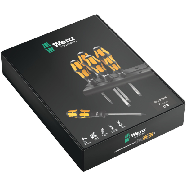 Wera 05018287001 6 Delige Kraftform Plus Schroevendraaierset Met Slagkop - S/PZ - Detailed view of the product