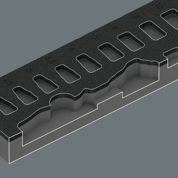 Wera 05137320001 9820 Schuimstof Inlegstuk 8000 A Zyklop Set 1 - Detailed view of the product
