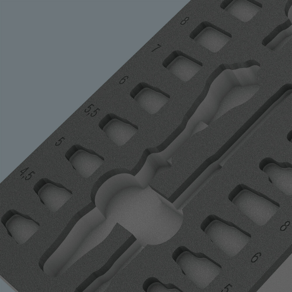 Wera 05137320001 9820 Schuimstof Inlegstuk 8000 A Zyklop Set 1 - Detailed view of the product