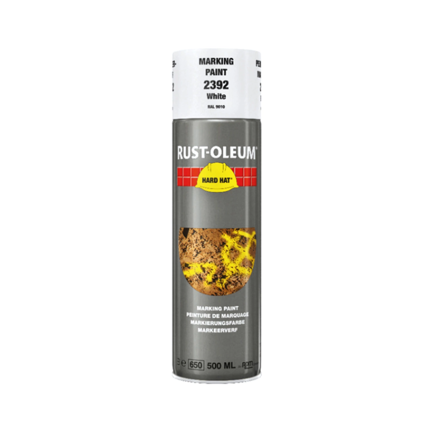 Rust-Oleum 2392 Hard Hat Markeerverf Spuitbus - RAL 9010 Wit - 0,5L