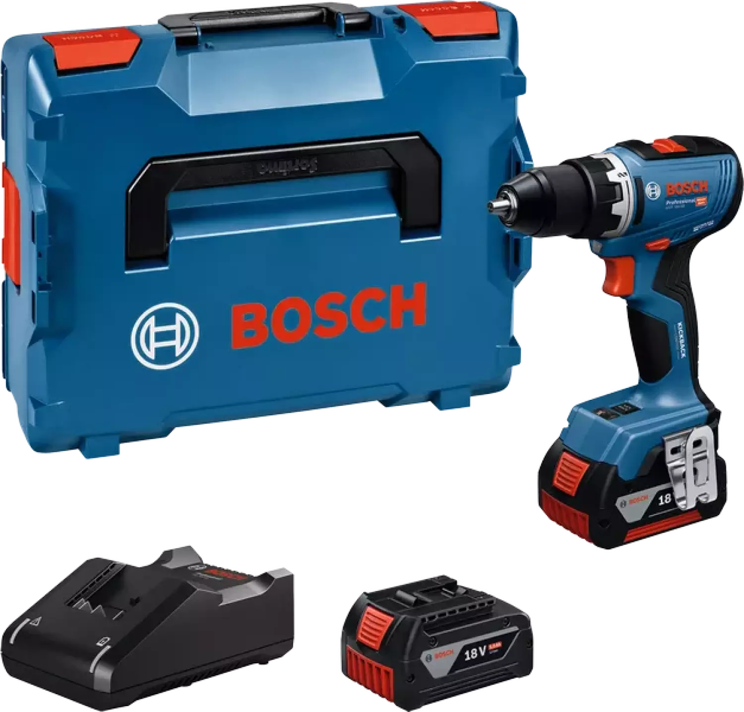 Bosch GSR 18V-65 18V Li-Ion Accu Boor-/schroefmachine Set (2x 5.0Ah Accu) In L-Boxx - 63Nm