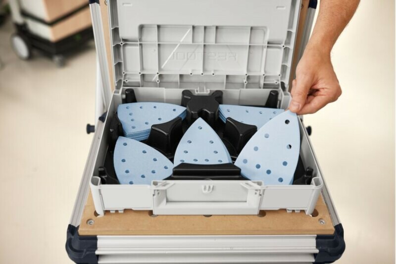 Festool 578195 Schuurbladen SYS-STF DELTA GR-Set In Systainer - Detailed view of the product
