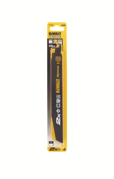 DeWALT DT2308L Reciprozaagblad - 228 X 2,5mm - Universeel (5st) - Detailed view of the product