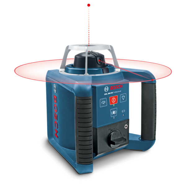 Bosch GRL 300 HV rotatie laser + afstandsbediening (RC 1) + houder (WM 4) + laser ontvanger (LR 1) set in koffer