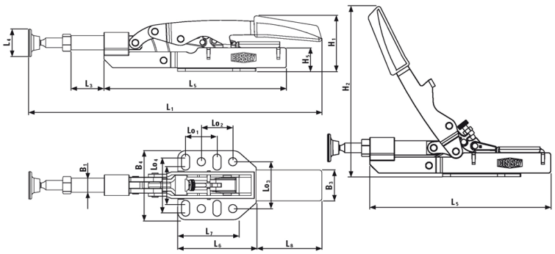 Bessey STCIHH25 Schuifstangspanner - 2500N - Detailed view of the product