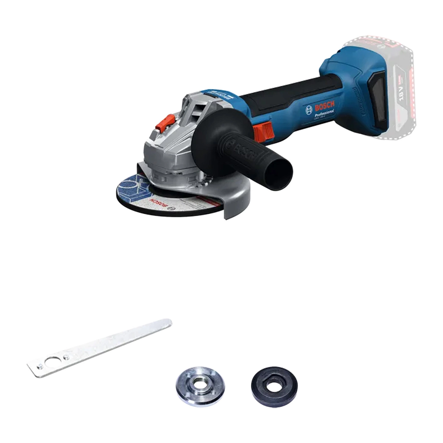 Bosch GWS 18V-8 18V Li-Ion Accu Haakse Slijper Body - 125mm