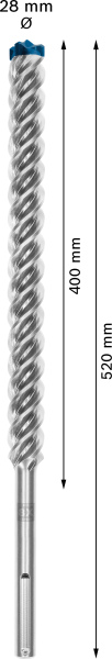 Bosch 2608900248 EXPERT Hamerboor SDS Max-8X - 28x400x520mm - Detailed view of the product