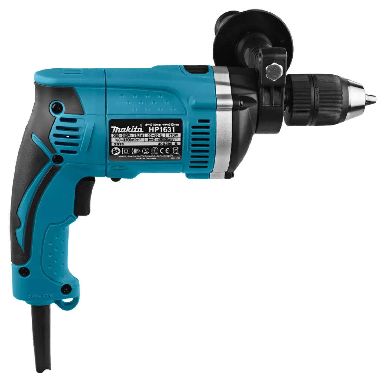 Makita HP1631K Klopboormachine In Koffer - 710W thumbnail 4